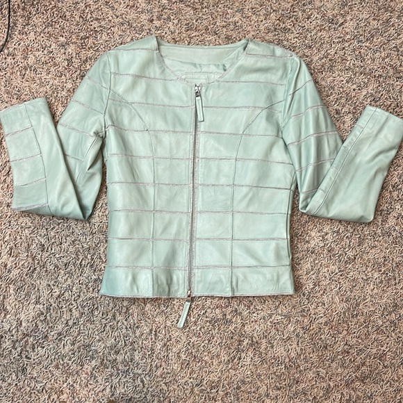 Cigno Nero 100% Style Factor Patchwork Leather Jacket-Women’s 36/4 - Picture 1 of 12